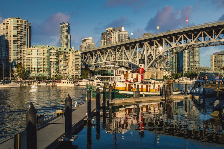 View of Vancouver from Grandville Island