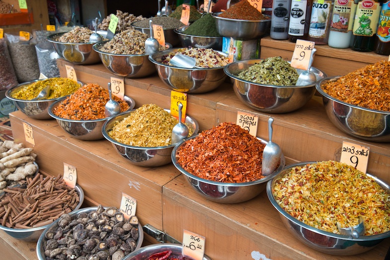 Spice market in Jerusalem 