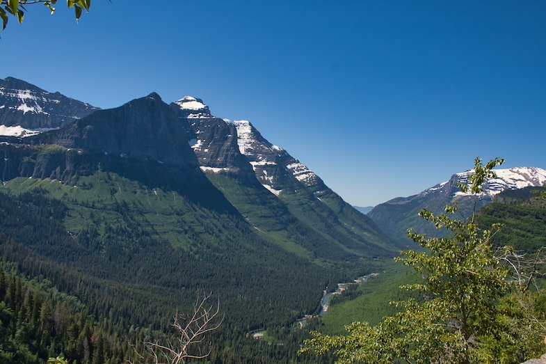 Snow Capped Peaks at Glacier 