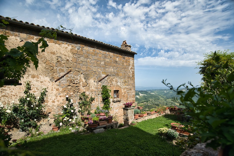 Home on the edge of Civita in Italy