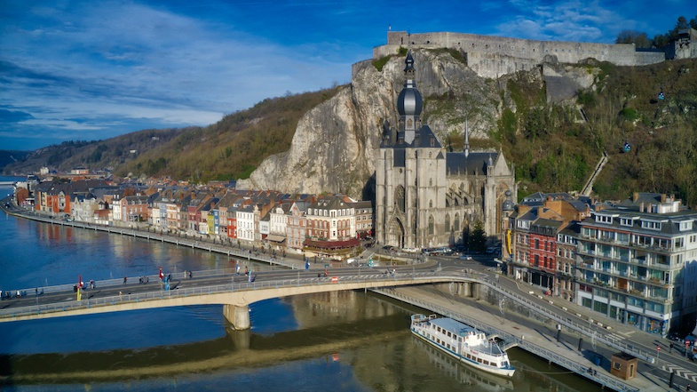 Dinant Belgium aerial image by MikesRoadTrip.com 