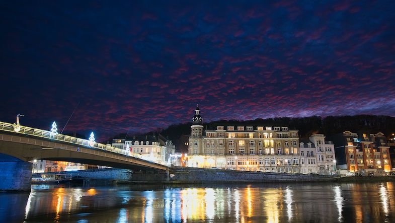 Dramatic sky in Dinant Belgium by MikesRoadTrip.com