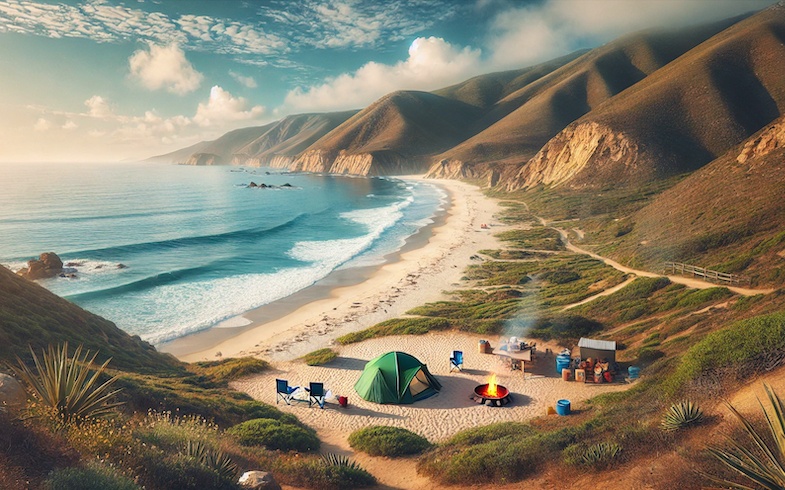 solo camping at Santa Rosa Island at Channel Islands National Park