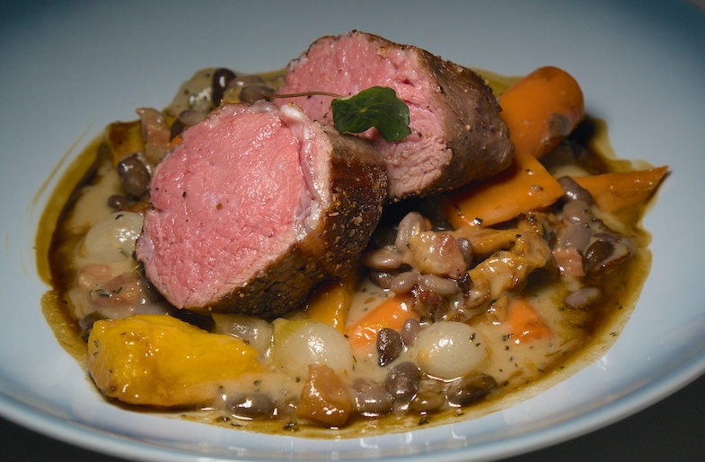 Lamb Loin with Root Vegetables at Cress Restaurant in Sedona AZ - Photo by Mike Shubic