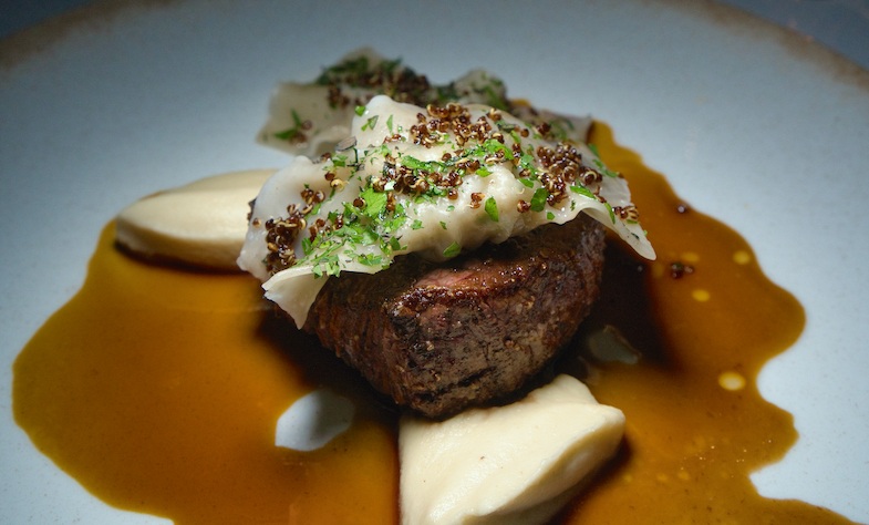 Beef Tenderloin with Pureed Potatoes - Photo by Mike Shubic