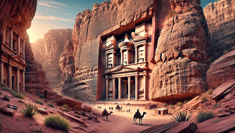 Petra is considered one of the great wonders of the world