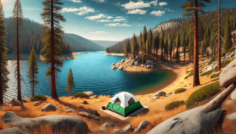 Solo Camping in California at the Utica and Union Reservoirs.