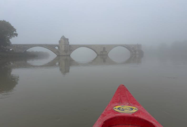 Canoeing down the Rhone River in France