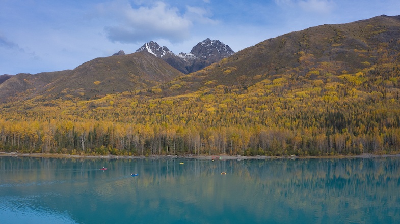 Eklutna Lake aerial by Mike Shubic