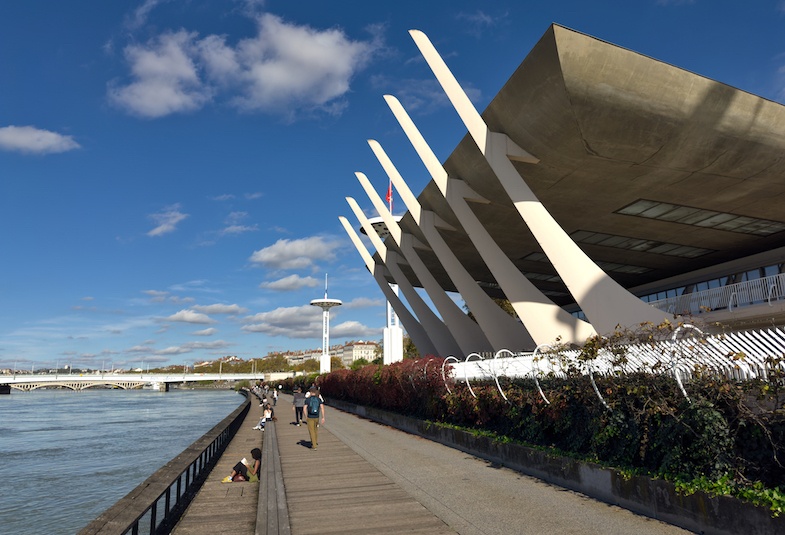 Olympic aquatics center in Lyon while on a Viking Rhone River Cruise