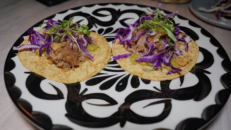 Pork tacos at Otro Bar