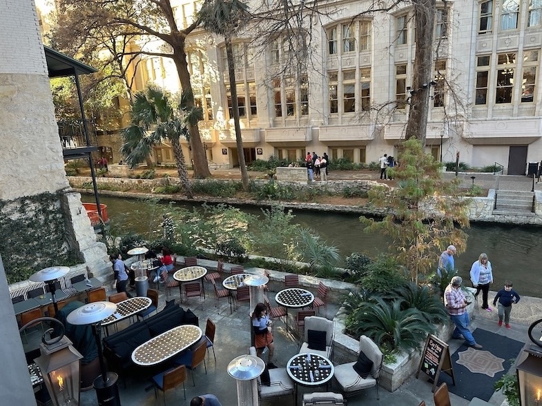 Domingo restaurant patio at the San Antonio Riverwalk