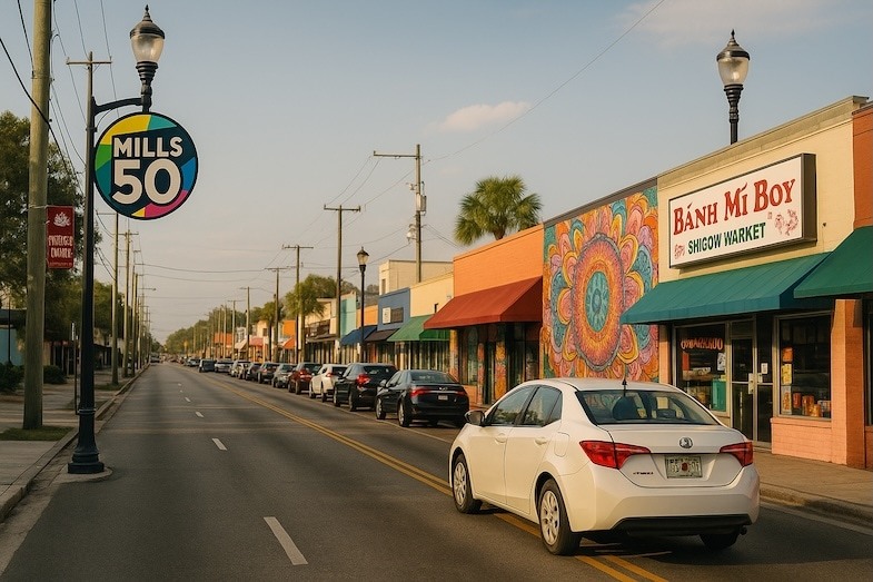 slow travel in Orlando at Mills 50