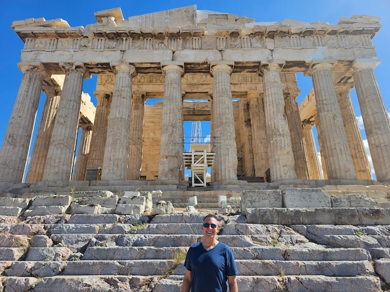 Mike in Athens on a Viking Ocean Cruise