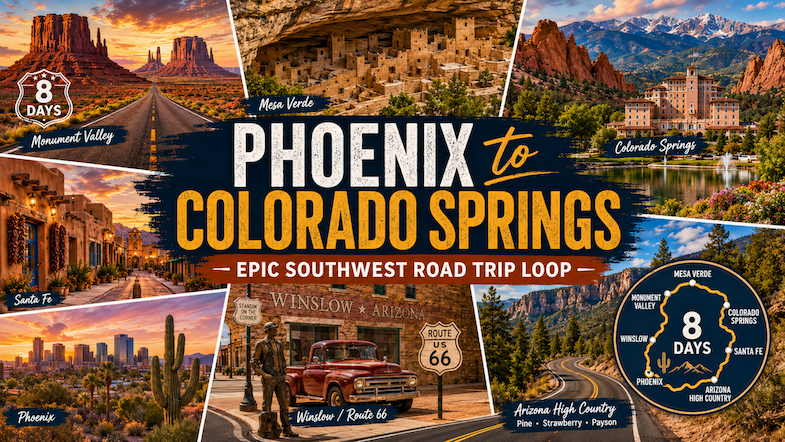 Phoenix to Colorado Springs road trip guide