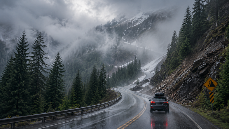 PNW road trip safety tip is to handle rapid elevation changes with care