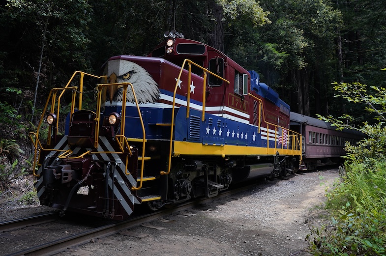 The Skunk Train in Mendocino