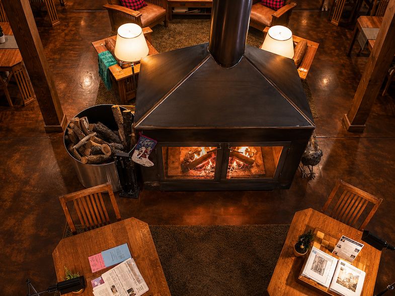 Fireplace at Brewery Gulch Inn
